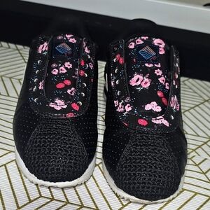 Free People "Poppy" Black and Pink Floral Shoes